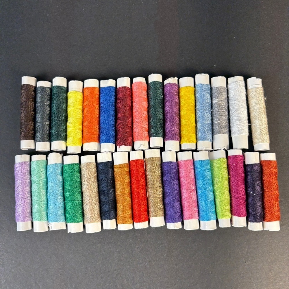 24 Pack Assorted Colors Polyester Sewing Thread Spool Lot